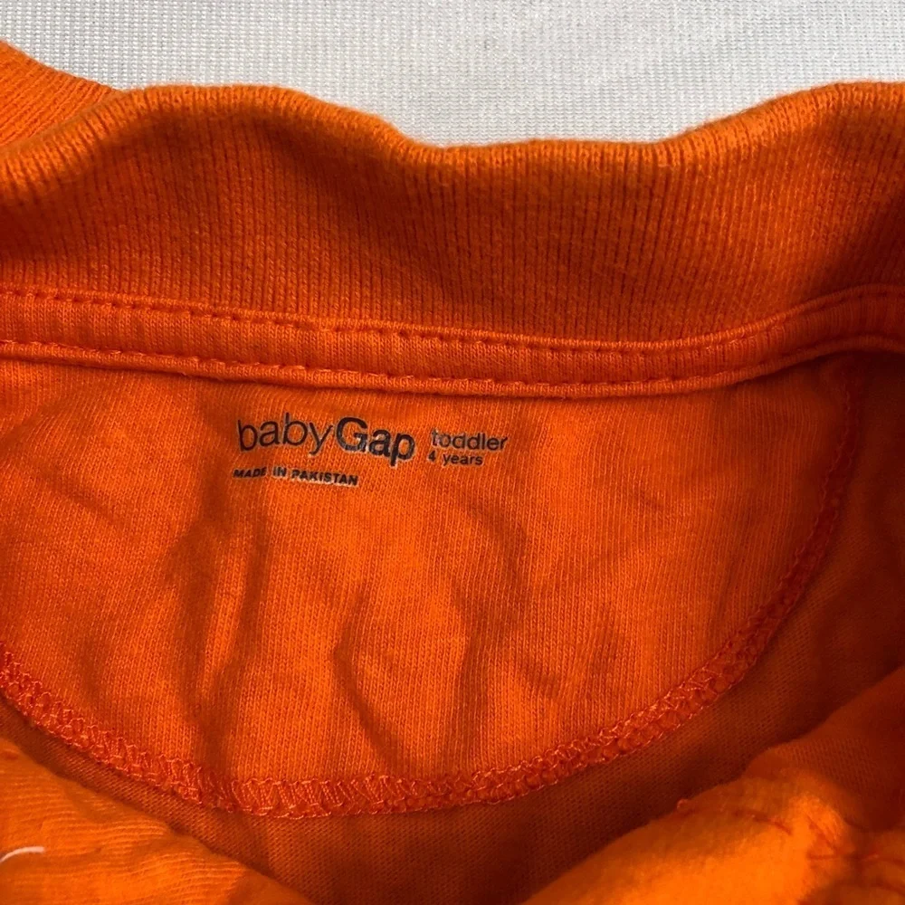 Gap skull print layered look orange blue gray long sleeve polo shirt